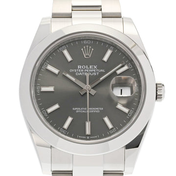 ROLEX Datejust Oyster Bracelet October 2023 126300 Men's SS Watch Automatic Winding Slate Dial