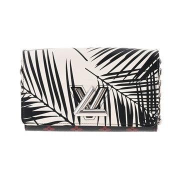 LOUIS VUITTON Portefeuille Twist White Black M61603 Ladies Monogram Palm Long Wallet