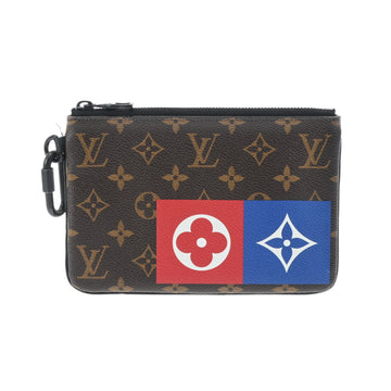 LOUIS VUITTON Monogram Zipped Pouch MM Brown M67814 Unisex Canvas