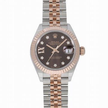 ROLEX Lady Datejust 28 Chocolate 9P Star/IX Diamond 279171G Ladies Watch N