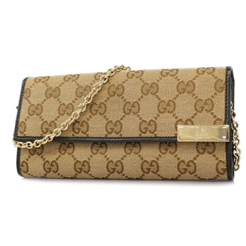 Gucci Bi-fold Long Wallet 269541 Women's GG Canvas Long Wallet Beige