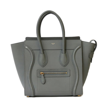 Celine Handbag Luggage Micro Gray Ladies Leather