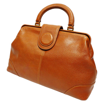 Givenchy Doctor Bag Dulles Boston Handbag Unisex Plain Casual Brand Logo Leather Gold Hardware Brown
