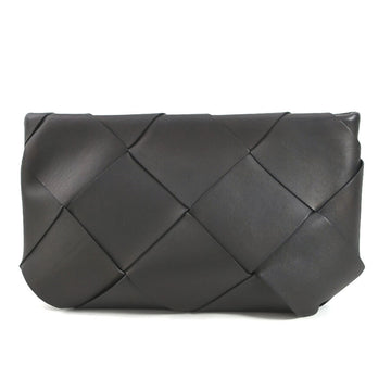 BOTTEGA VENETA BOTTEGAVENETA clutch bag intrecciato leather black unisex h29444g