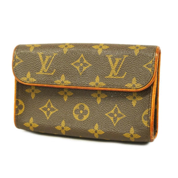 LOUIS VUITTON Waist Bag Monogram Pochette Florentine M51855 Brown Ladies