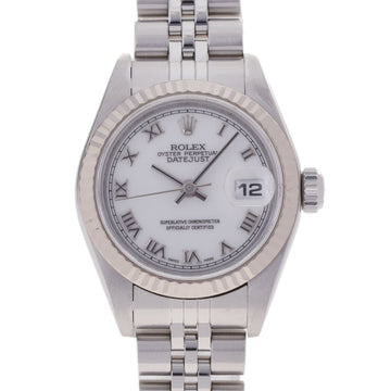 ROLEX Datejust 179174 Ladies SS WG Watch Automatic Winding White Dial