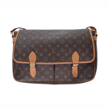 LOUIS VUITTON Monogram Gibesiere GM Brown M42249 Unisex Canvas Shoulder Bag