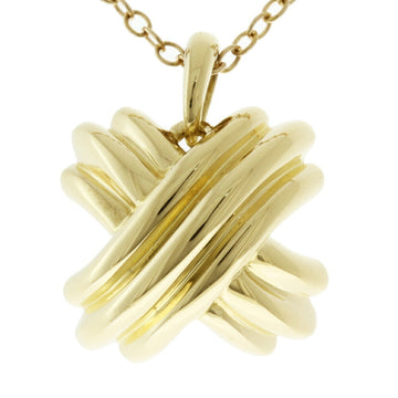 TIFFANY signature necklace 18-karat gold K18 yellow Lady's &Co.