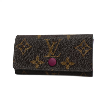 LOUIS VUITTONAuth  Monogram Multicle 4 M60705 Women's Key Case Fuchsia