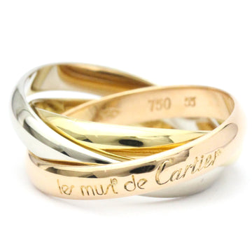 CARTIER Trinity Pink Gold [18K],White Gold [18K],Yellow Gold [18K] Fashion No Stone Band Ring Gold