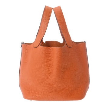 HERMES Picotan Lock PM Orange Palladium Hardware O Stamp [around 2011] Women's Taurillon Clemence Handbag