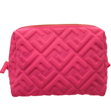 FENDI Zucca FF Embossed 8N0171 Polyamide Pink Pouch Bag