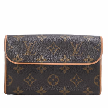 LOUIS VUITTON Monogram Pochette Florentine Waist Bag M51855 Brown Women's