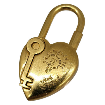 HERMES Cadena Heart Key Fantasy 2004 Gold Accessory