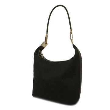 GUCCIAuth  Shoulder Bag 001 3814 Women's GG Canvas Shoulder Bag Black