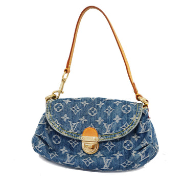Louis Vuitton Pouchy M95382 Blue Monogram Denim Patchwork Shoulder Bag