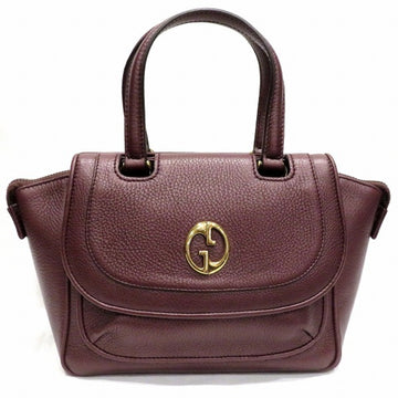 Gucci 282481 double G detail leather bag handbag ladies