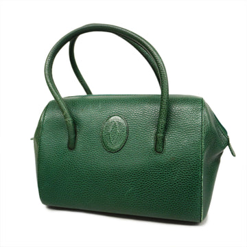 CARTIER[3bd4901] Auth  handbag must-have leather green gold metal