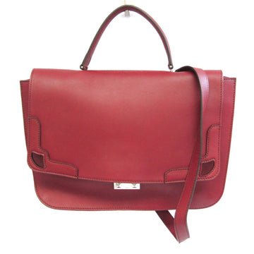 CARTIER Women's Leather,Suede Handbag,Shoulder Bag Bordeaux,Red Color