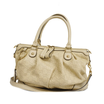 GUCCIAuth ssima 2WAY Bag 247902 Women's Leather Ivory