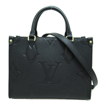 LOUIS VUITTON On the Go PM Black Black Monogram empreinte Calfskin [cowhide] M45653