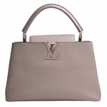 LOUIS VUITTON Taurillon Capucines MM Handbag M42253 Beige Ladies