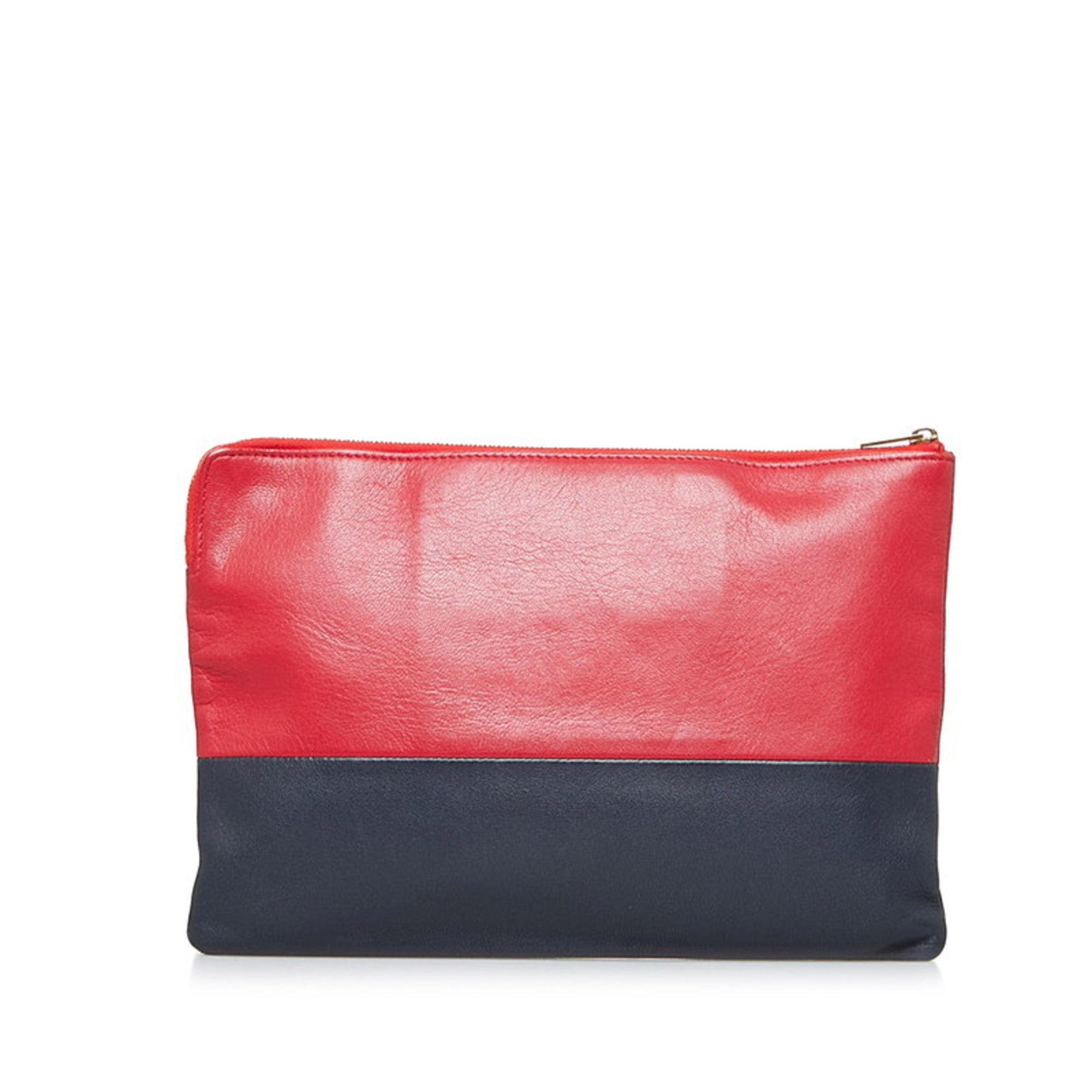 Celine shop leather clutch