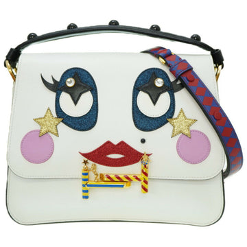 TOD'S Circus Shoulder Hand Bag Leather White with Strap