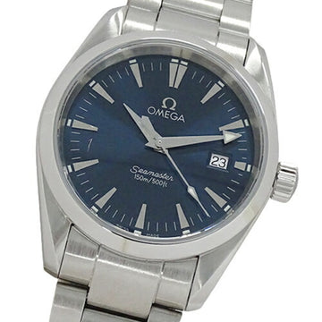 Omega Seamaster Aqua Terra 2518.80 Watch Men's Date Quartz Stainless SS Blue Polished