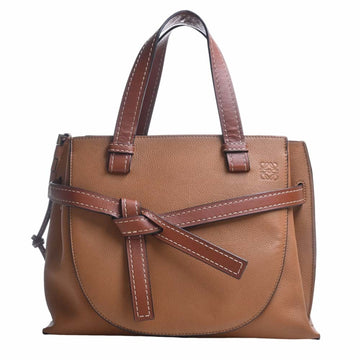 LOEWE Leather Gate Handbag Brown Ladies