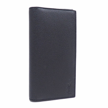 SAINT LAURENT Folio Long Wallet Cassandra Shadow Continental Men's Black Leather 687103DTI0E1000