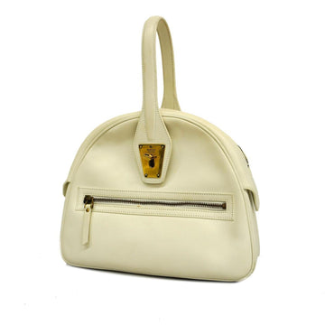 GUCCI handbag 90671 leather white gold hardware ladies