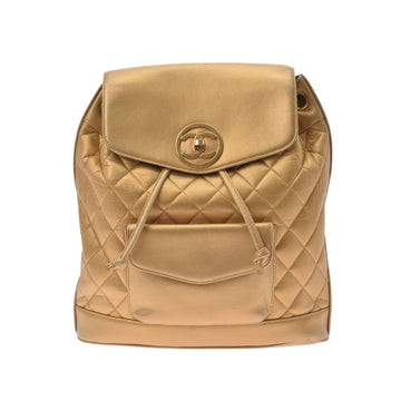 Chanel matelasse backpack gold ladies lambskin rucksack daypack
