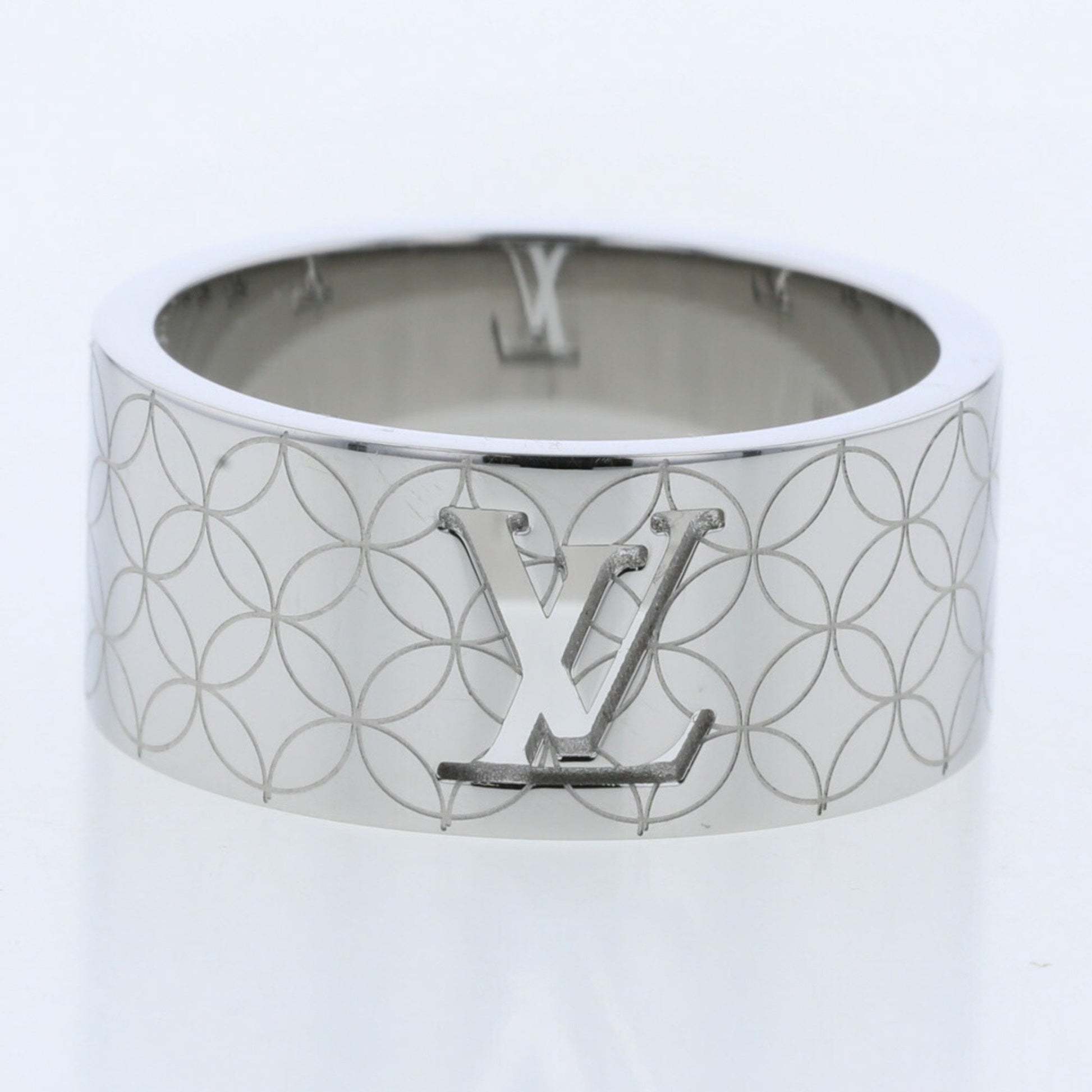 Louis Vuitton Ring Berg Champs Elysees M65456 Silver Plated Upper No. 16.5 Lower 18 Men's