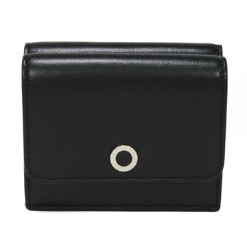 BVLGARI Trifold Wallet Compact Logo Black Snap Button AMBUSH Men's Women's Bill Purse