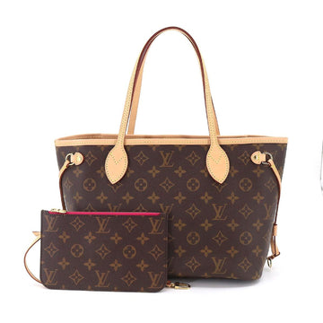 LOUIS VUITTON Monogram Neverfull PM Tote Bag Brown Pivoine M41245 RFID