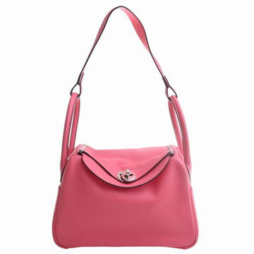 HERMES Evercolor Lindy 26 Handbag 073430CK Pink