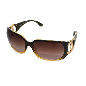 CHANELAuth  Women's Sunglasses Brown gold hardware 6014