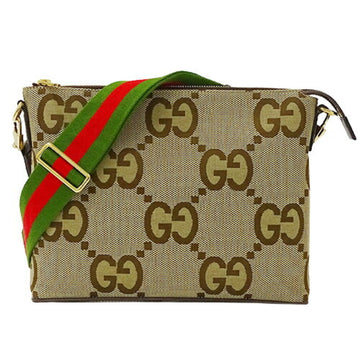 GUCCI bag men's shoulder clutch 2way jumbo GG canvas brown beige 699130