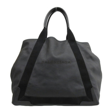 Balenciaga Leather Navy Cabas M Tote Bag Black