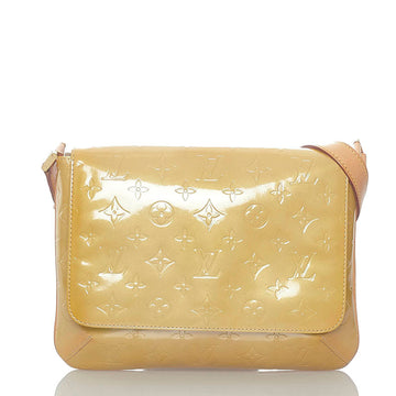 Louis Vuitton Monogram Vernis Thompson Street One Shoulder Bag M91069 Gris Yellow Patent Leather Ladies