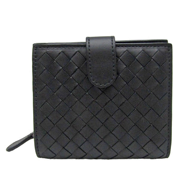 BOTTEGA VENETA Intrecciato Men's Leather Wallet [bi-fold] Black