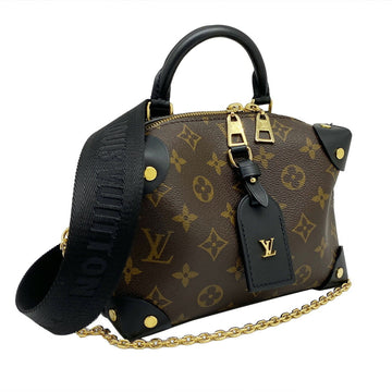 LOUIS VUITTON Petite Maru Supple 2WAY Shoulder Bag Ke Handbag Monogram Brown Black M45571 RFID Women's Men's