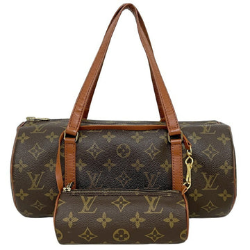 Louis Vuitton Mini Boston Bag Papillon 30 Brown Monogram M51365 TH0920 LOUIS VUITTON Barrel Cylindrical Handbag Ladies Pouch