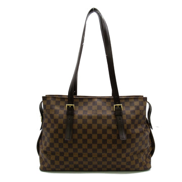 LOUIS VUITTON Chelsea Tote Bag Brown Ebene Damier PVC coated canvas N51119