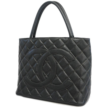 Chanel tote bag reissue tote caviar skin black gold Metal