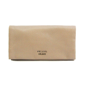 PRADA CERVO 1MS001 Women's Leather Long Wallet [bi-fold] Grayish