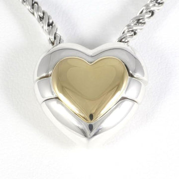 TIFFANY Puzzle Heart K18YG Silver Necklace Box Total Weight Approx. 22.3g 41cm Jewelry