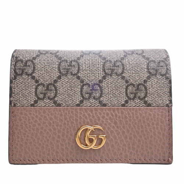 GUCCI GG Supreme Marmont card case folio wallet 658610 beige