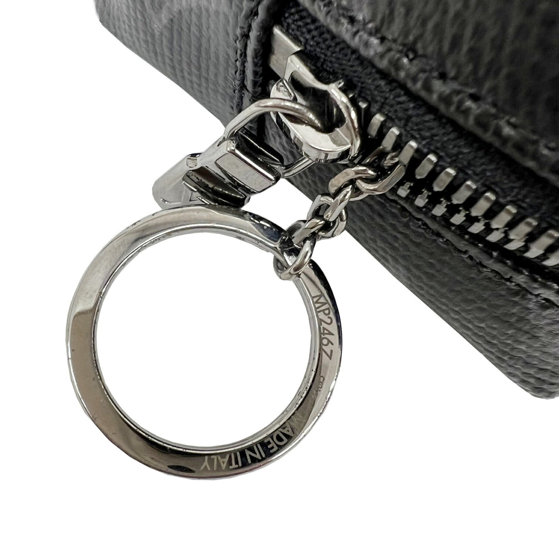 Authenticated Used Louis Vuitton LOUIS VUITTON Bijoux Sack Square Pouch  MP2467 Shiny Monogram Eclipse Rainbow Key Ring Bag Charm Belt Waist Men's 